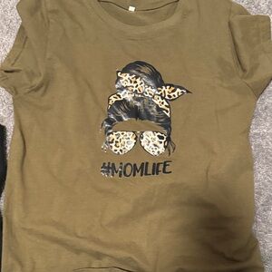 Olive Green #MomLife Graphic T-Shirt